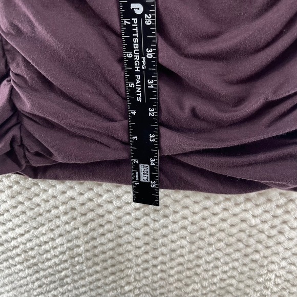 Athleta Dress Westward Ruched Tulip Beat Neck Sleeveless Casual Travel Purple XS - Picture 5 of 8